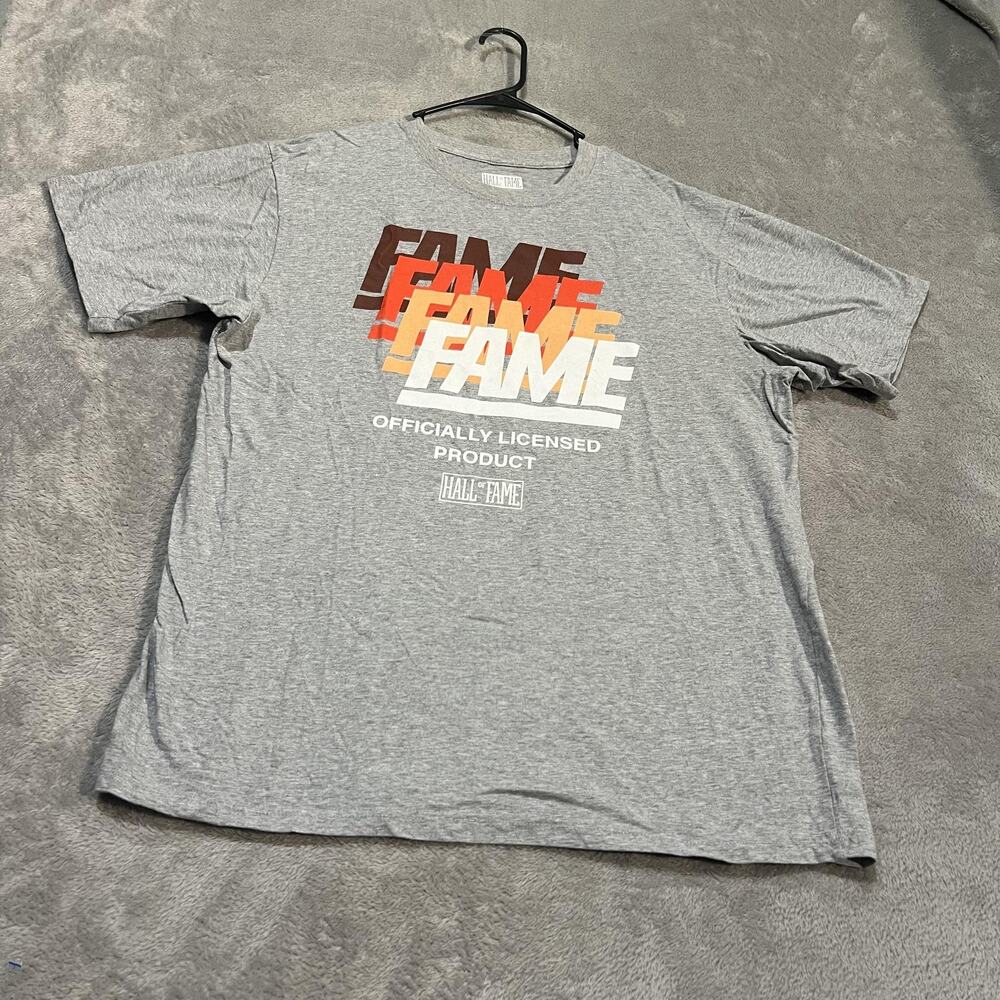 Hall of Fame Shirt Mens 2XL Gray Graphic Tee Officially Licensed Streetwear